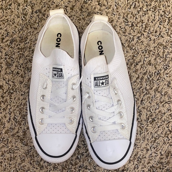 Converse Chuck Taylor All Star Shoreline Knit White Slip-On Sneakers - Picture 2 of 8